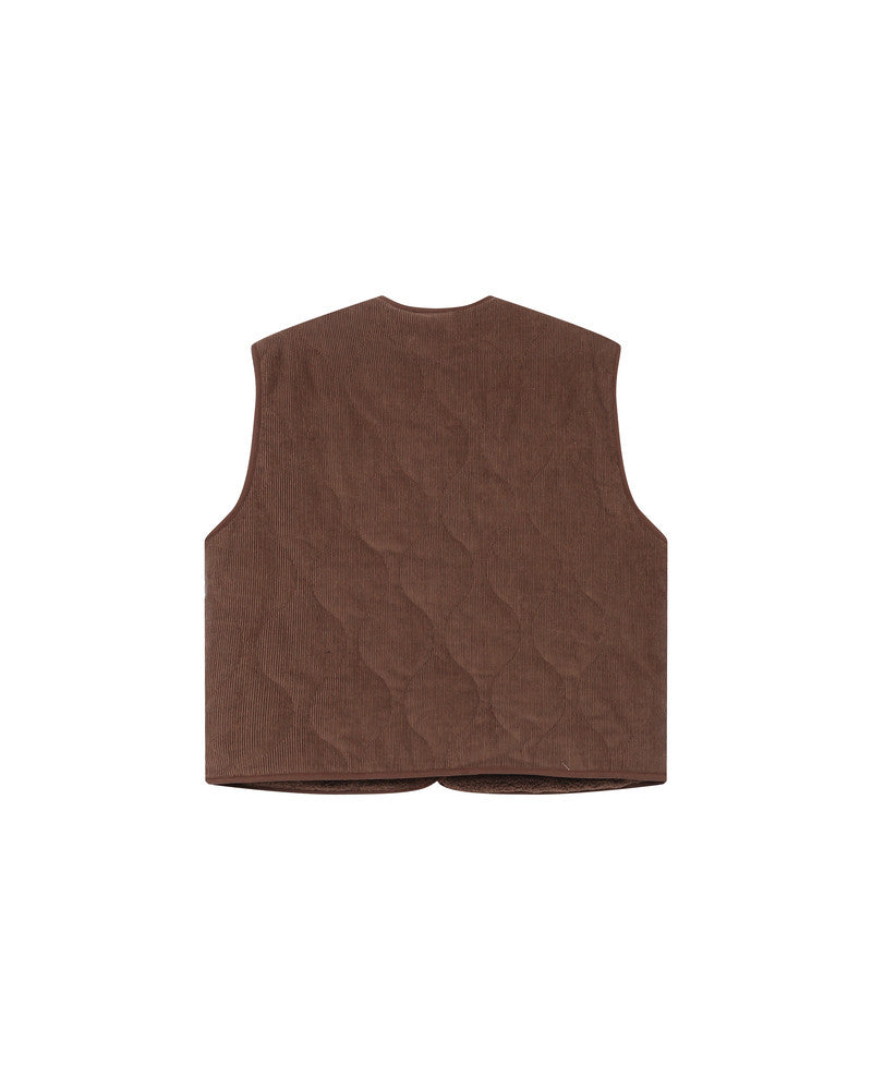 Brown vest on a white background