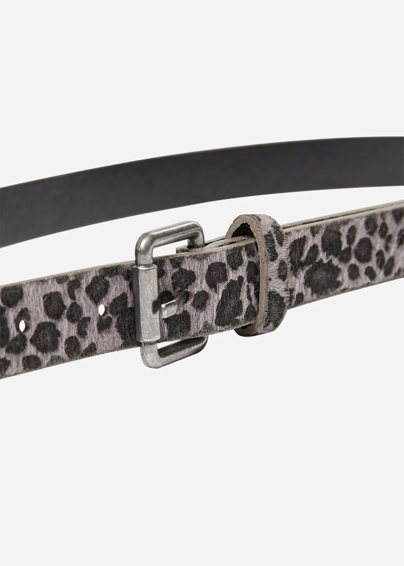 Seyma 1 Belt | Grey Leopard Print