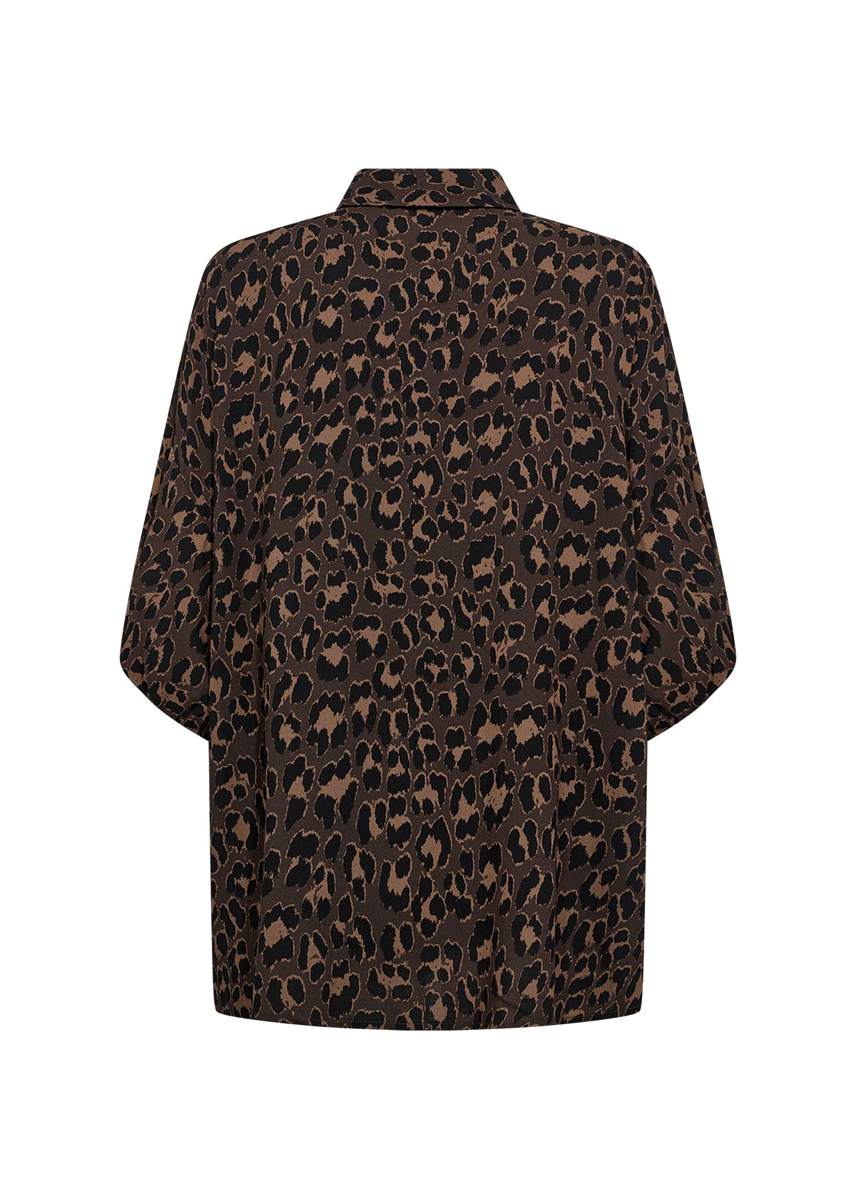 Leopard print shirt on a white background