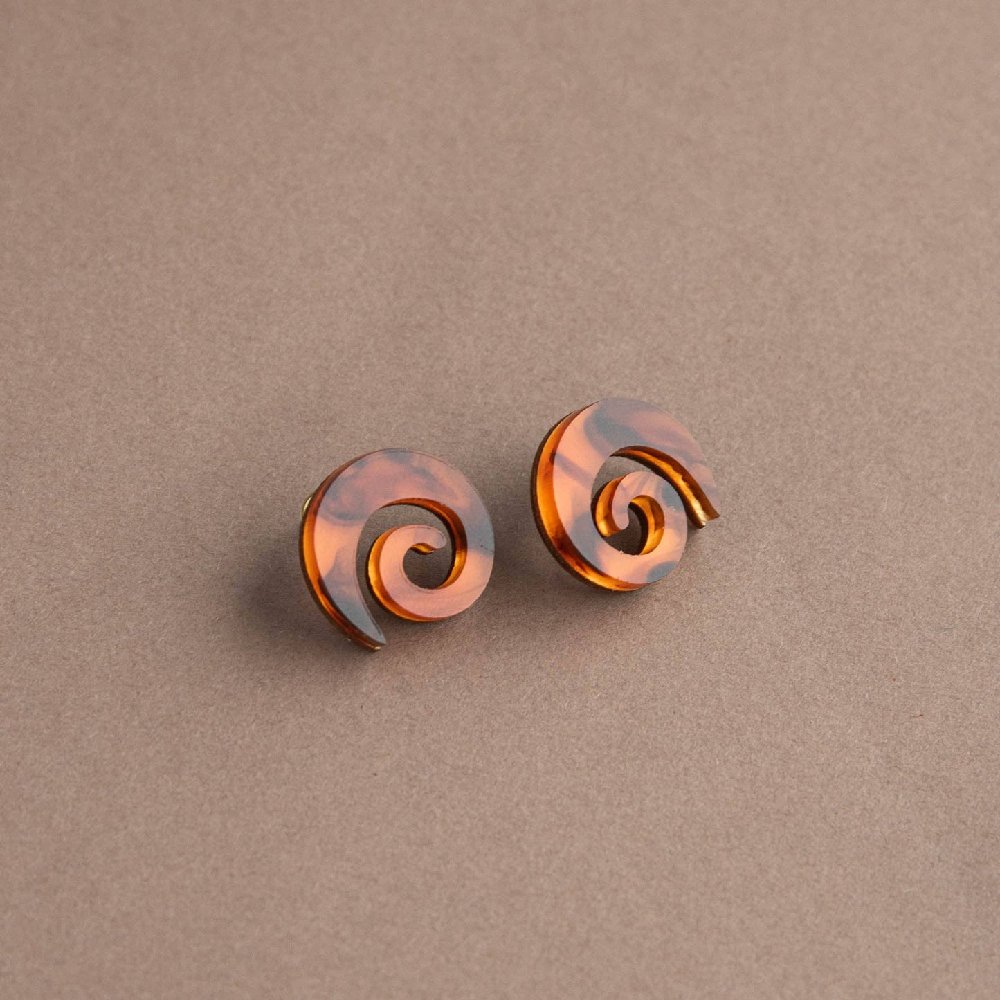 Swirl Stud Earrings Tortoise Pepper You
