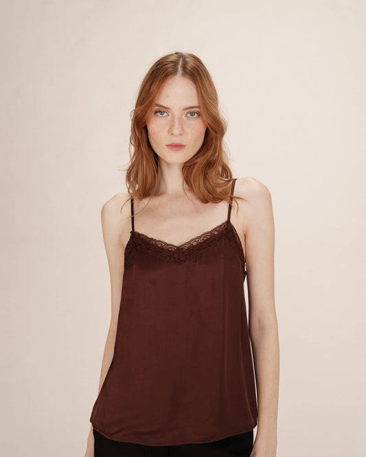TREFLE Camisole - Chocolate Brown