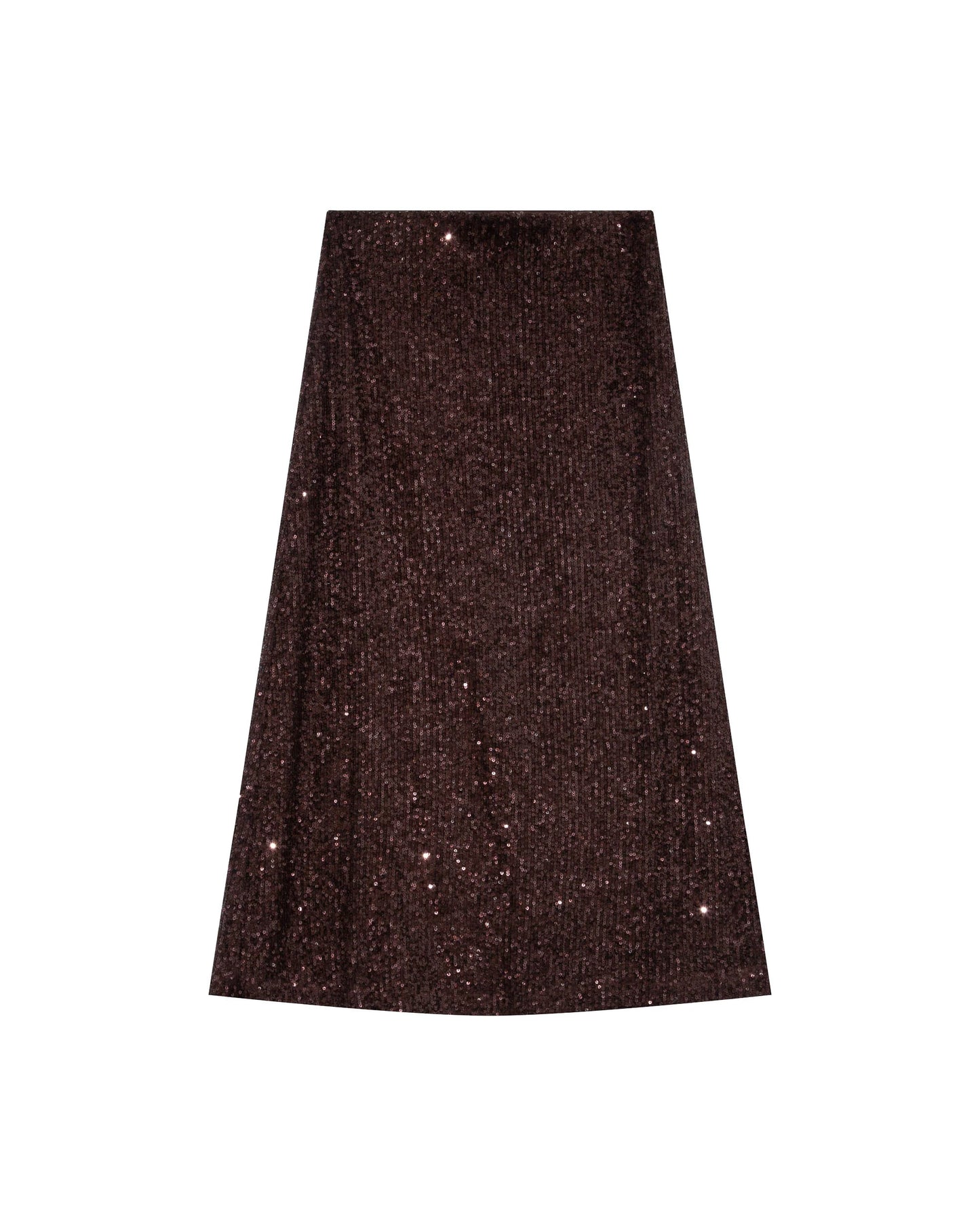 TAILANA Sequin Skirt - Chocolate Brown