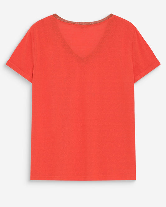 Red t-shirt on a white background