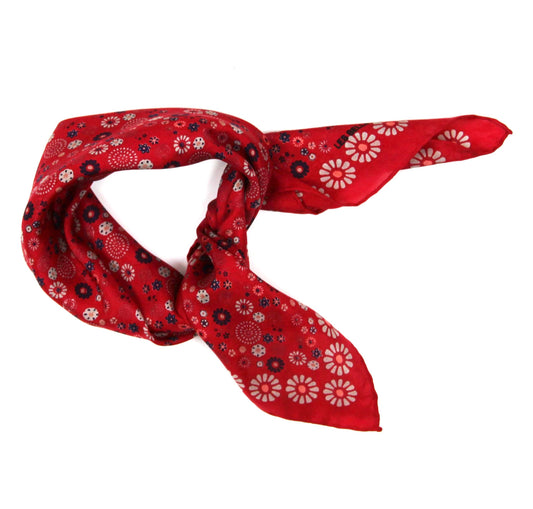 Hanami Red Silk Scarf