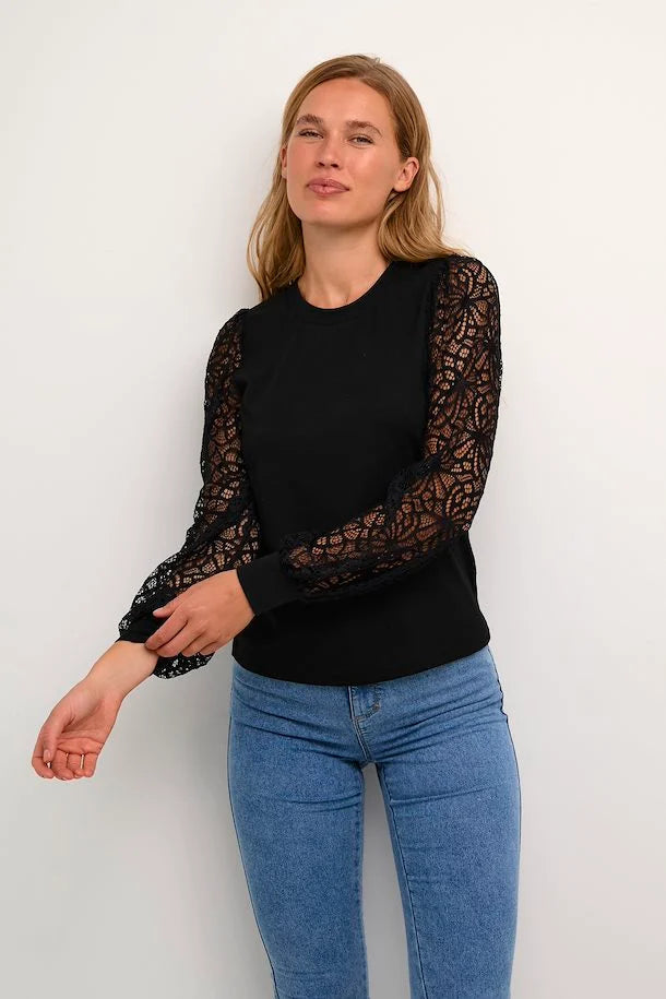 KAbecca Lace T-Shirt - Black
