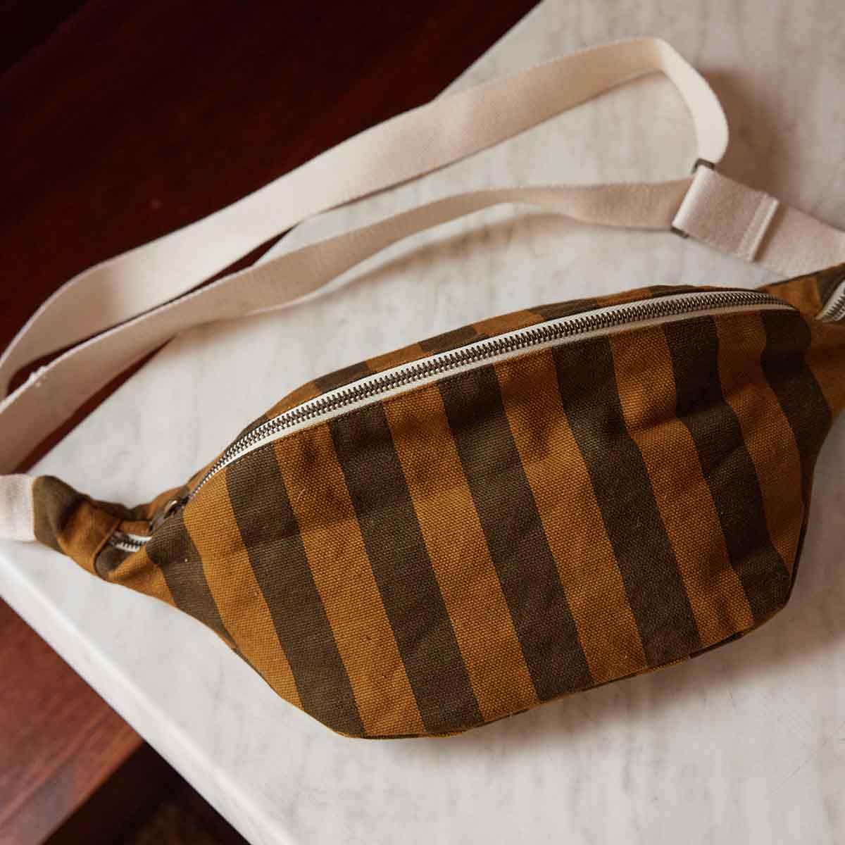Stripe bum bag - Cumin