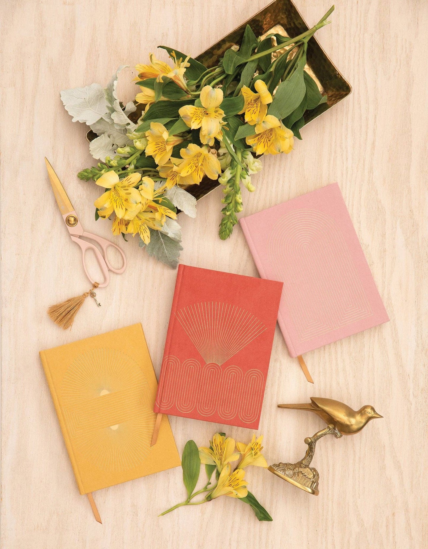 Designworks Ink Suedette Journal - Terracotta - Radiant Rays