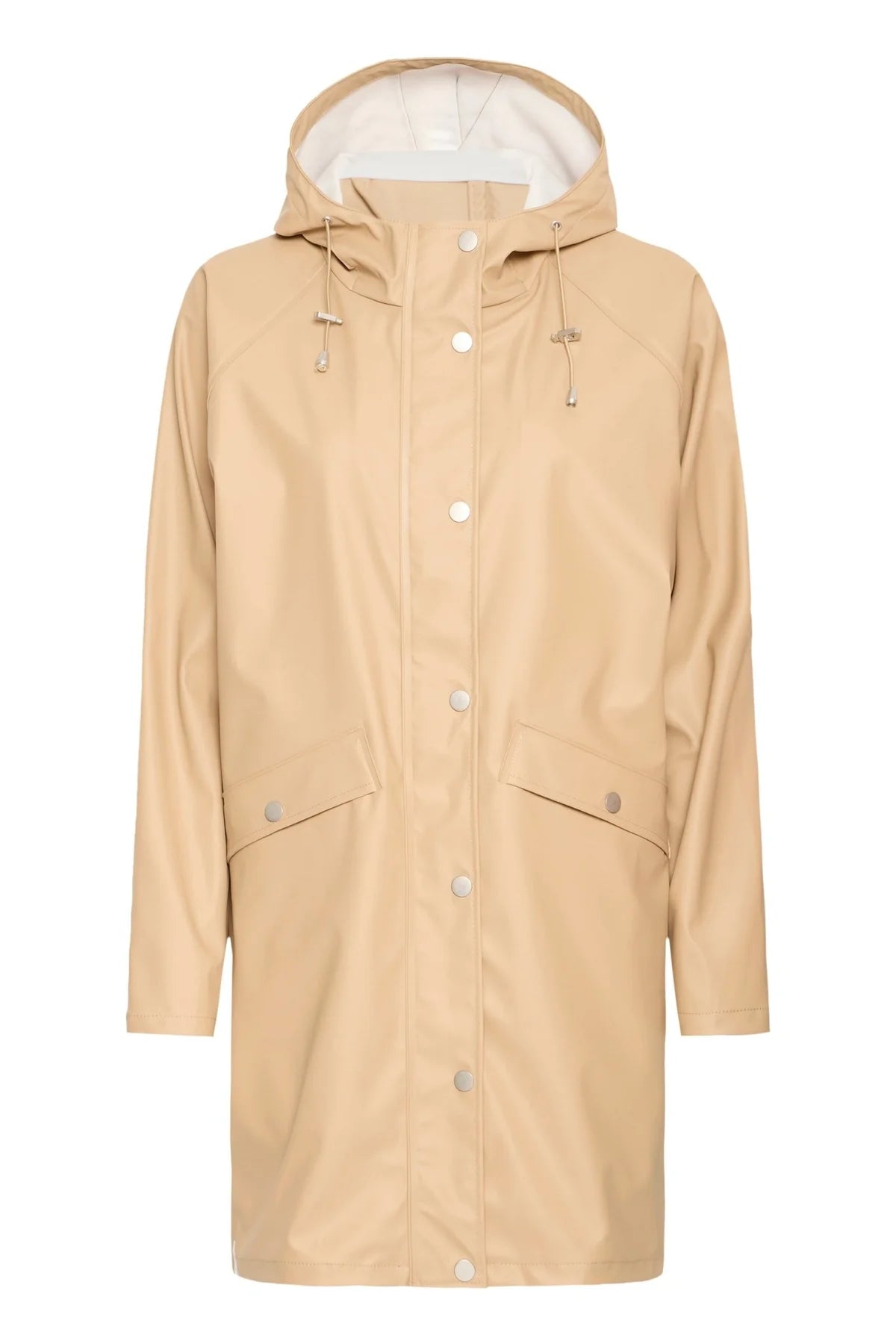 IhTazi Hooded Raincoat - Travertine