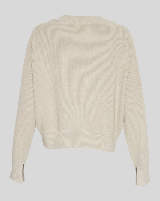 MSCHMaura Rachelle V Pullover- Oatmeal Melange