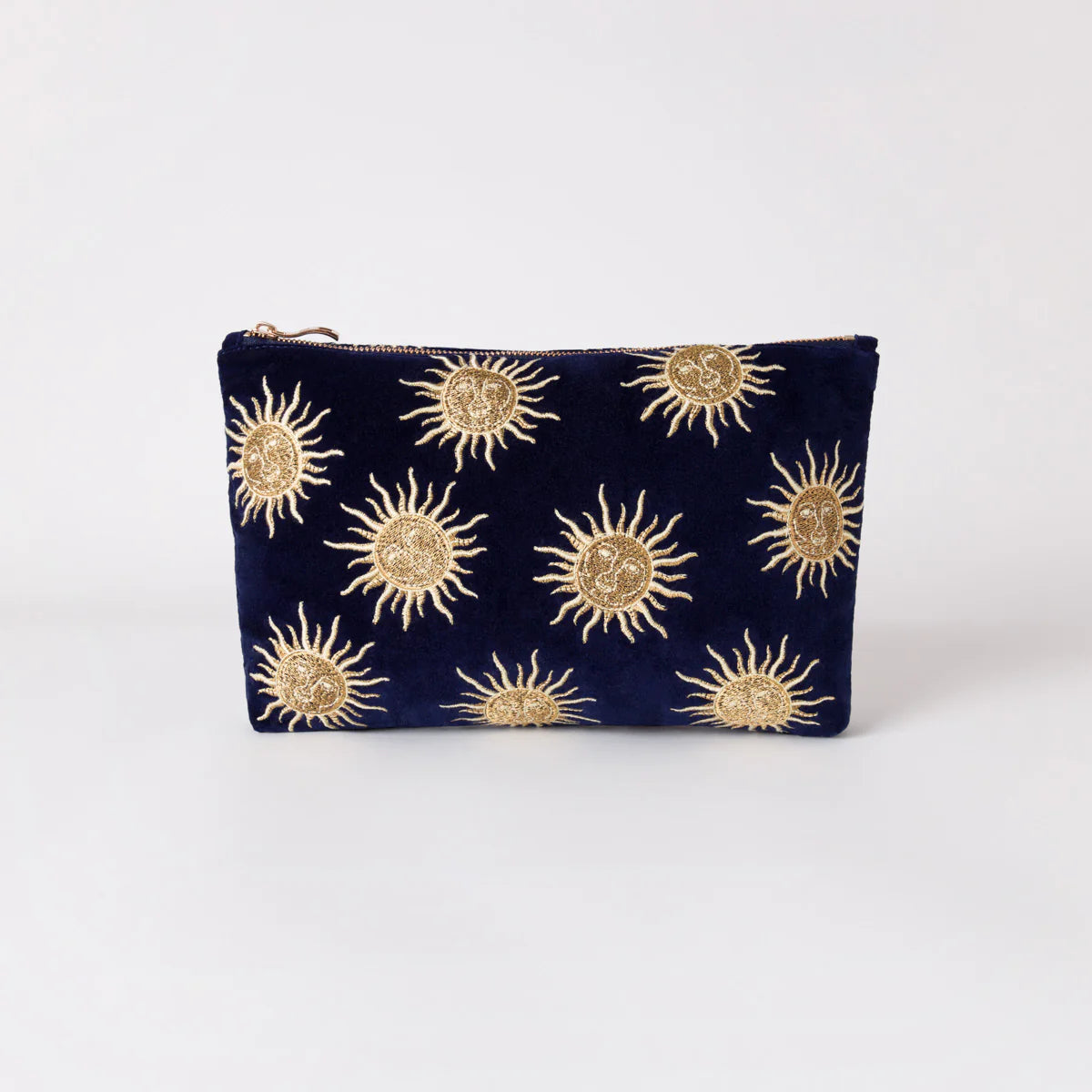 Sun goddess everyday velvet pouch- Navy