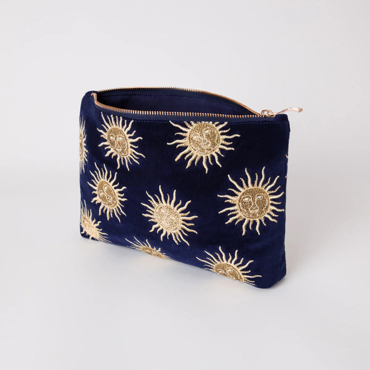 Sun goddess everyday velvet pouch- Navy