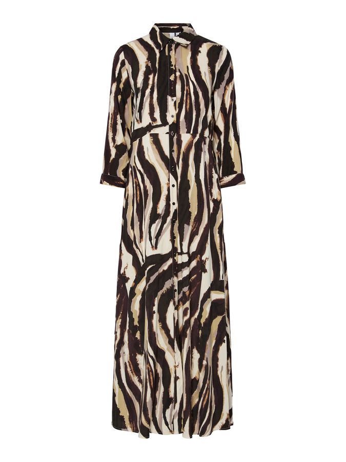 YASSavanna Long Shirt Dress- Zebra Print