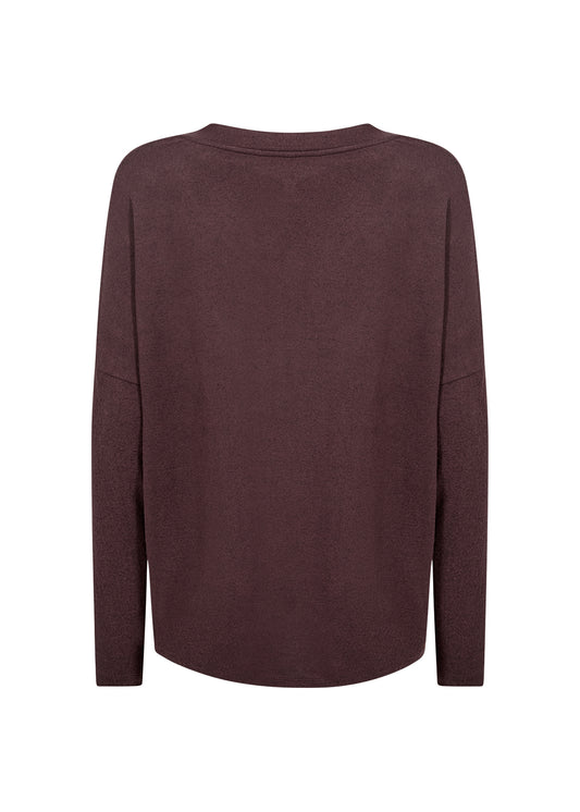 SC-Biara 90 V-Neck Long Sleeve Top - Choc