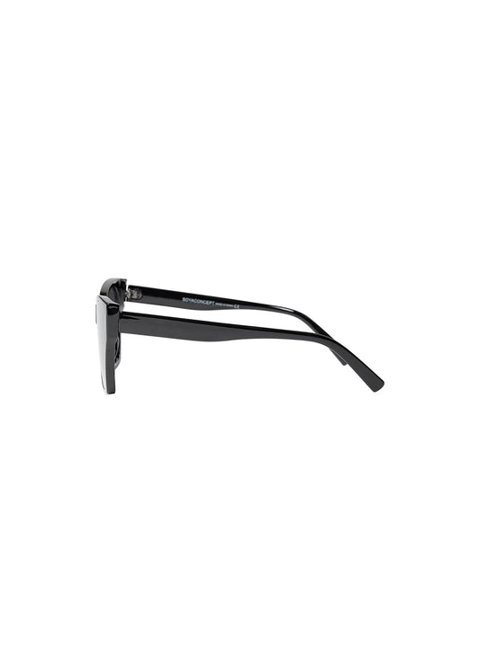 Black sunglasses on a white background