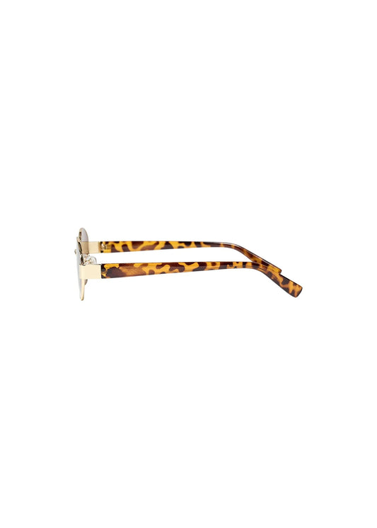 Eyeglasses with tortoiseshell frame on a white background