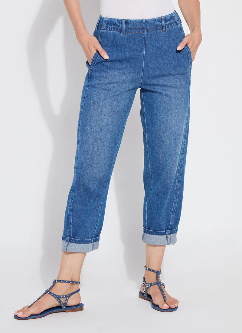 Winslet Cuffed Barrel Crop Jeans 10-3627-M9