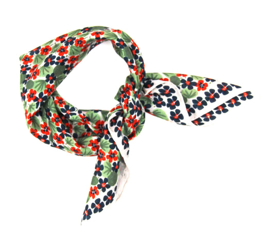 Capucine Marine Silk Scarf
