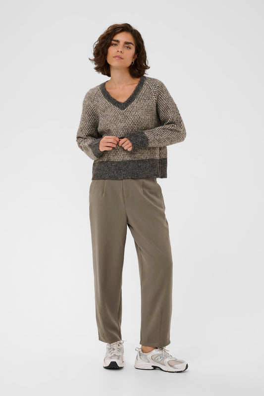KAMerle Cropped Trousers - Morel