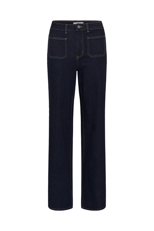 KABrook High Waist Reg Fit Jeans - Dark Blue