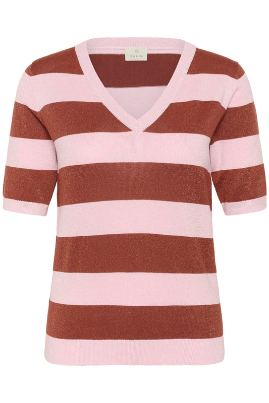 KAregina Stripe V-neck Pullover