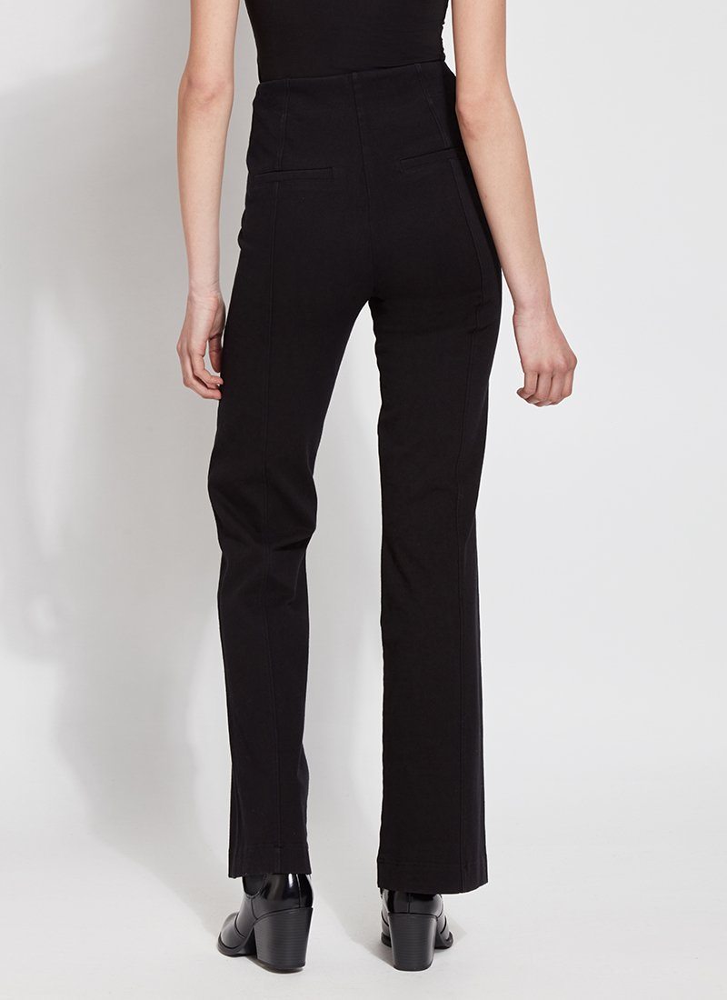 Knit Denim Jeans - Black - Long flare