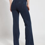 LYSSE Knit Denim Jeans - Indigo -Long flare