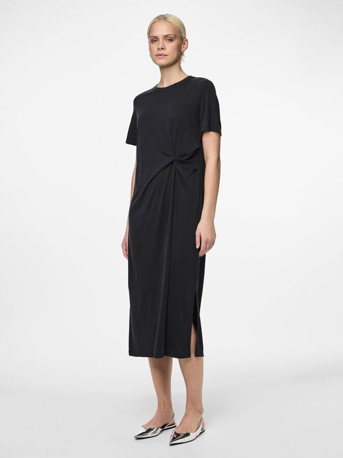 PCAnora Midi Knot Dress - Black