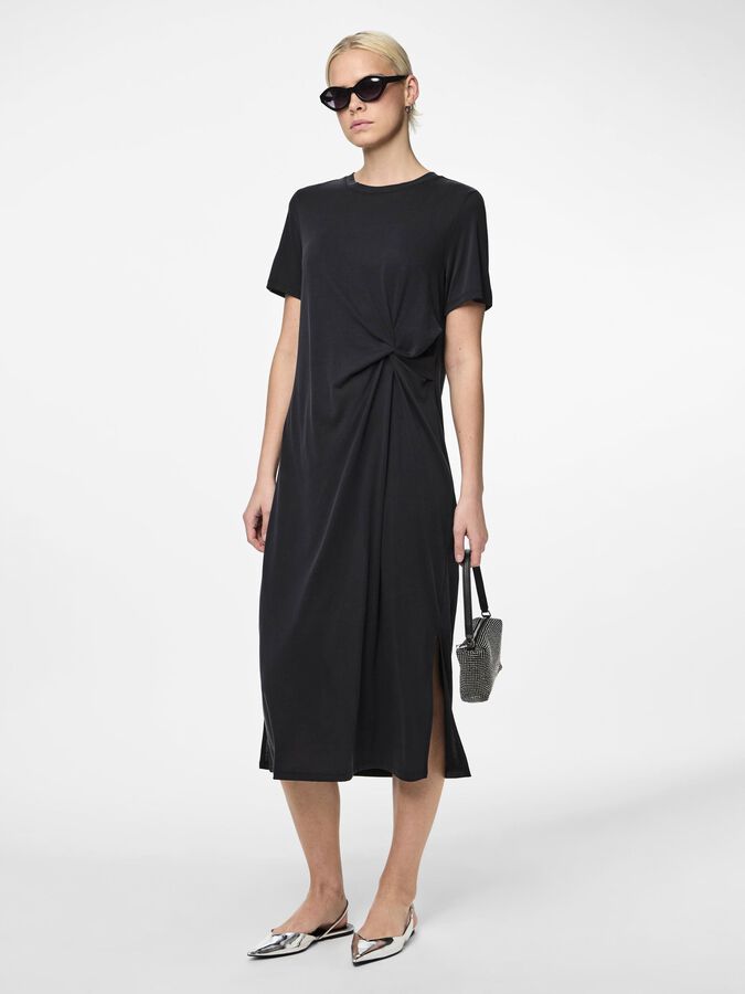 PCAnora Midi Knot Dress - Black