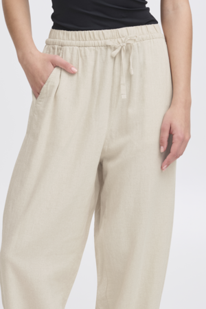 IHLinno Pant Barrel- Natural Ecru