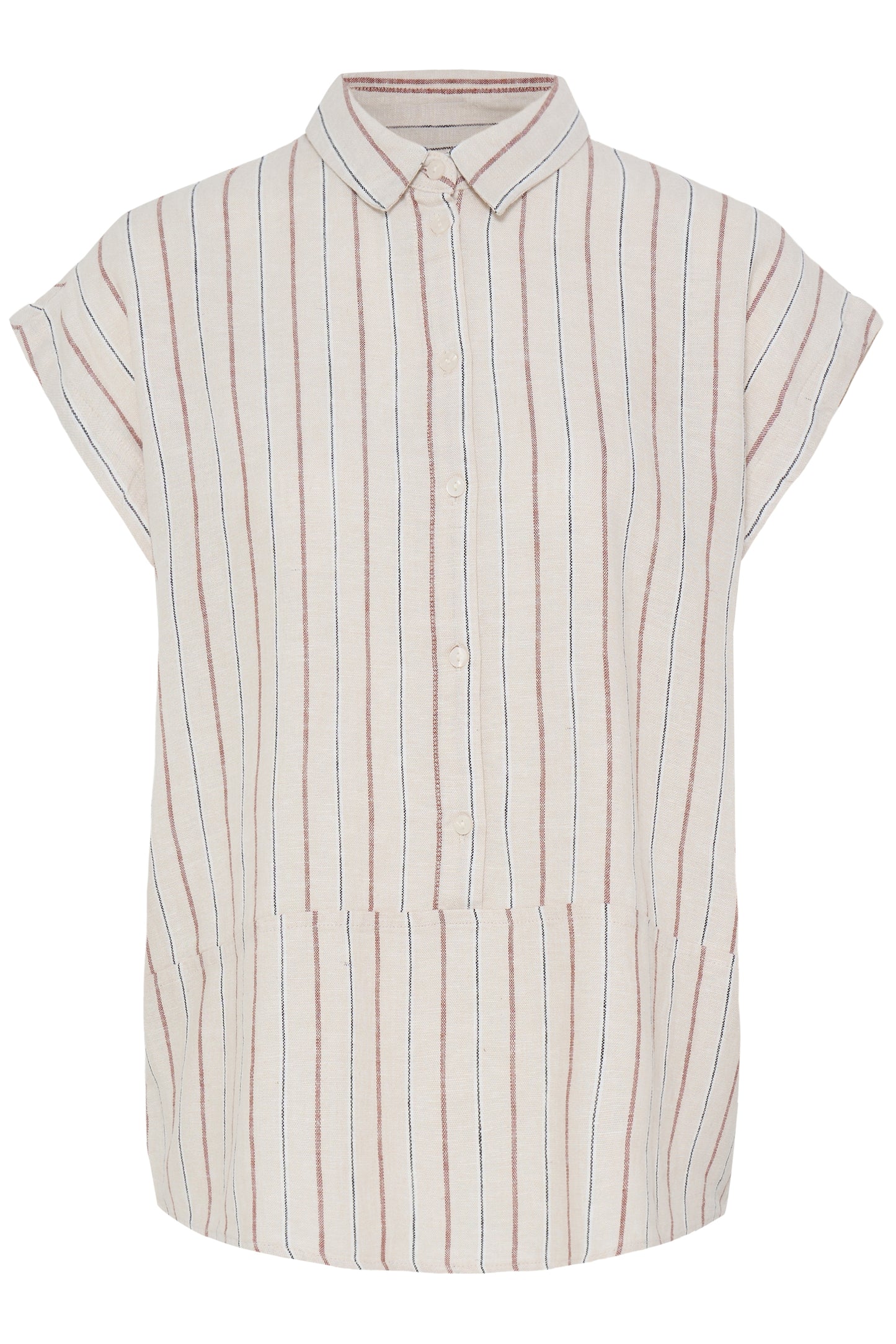 IHLinno long Shirt -  Brown Stripe