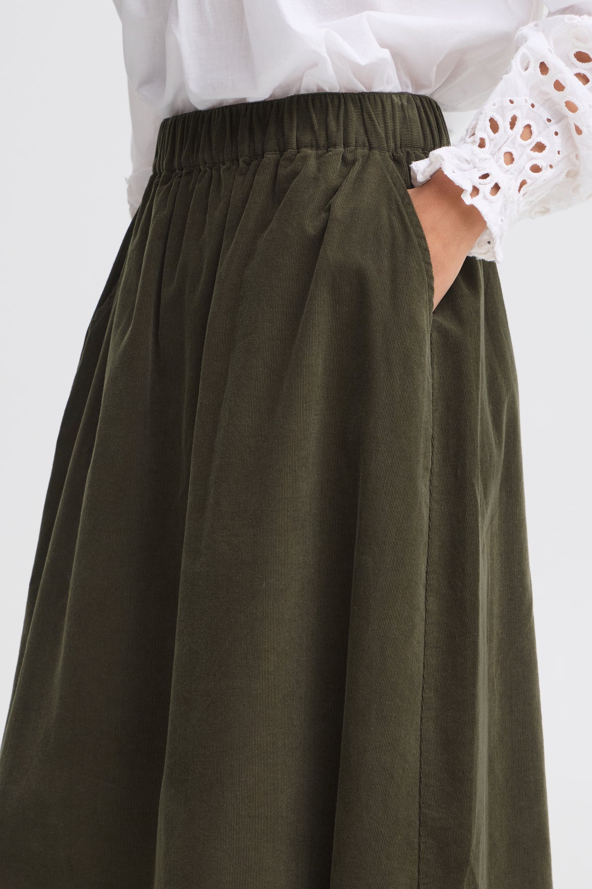 Grape Leaf Midi Skirt