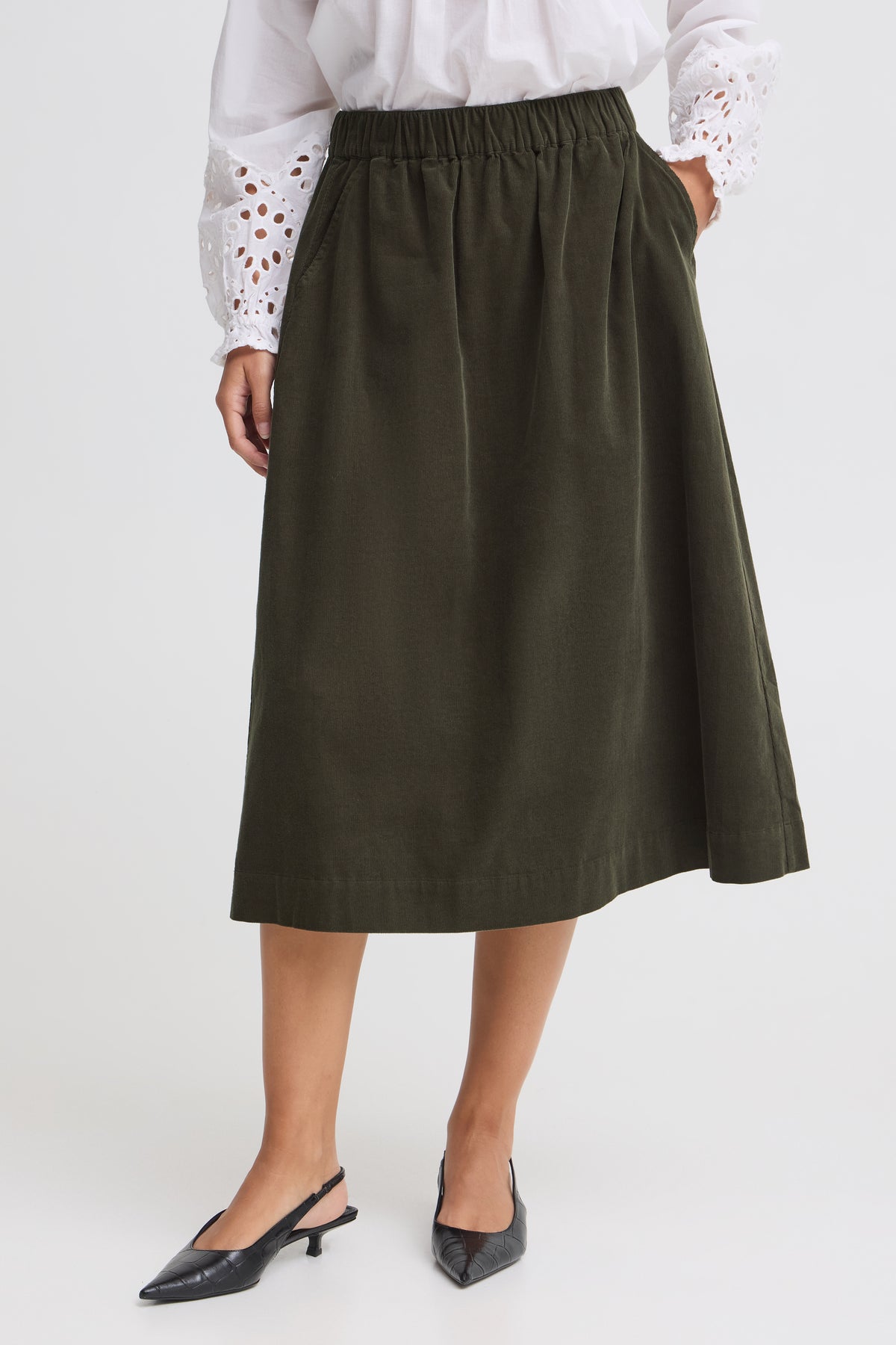 Grape Leaf Midi Skirt