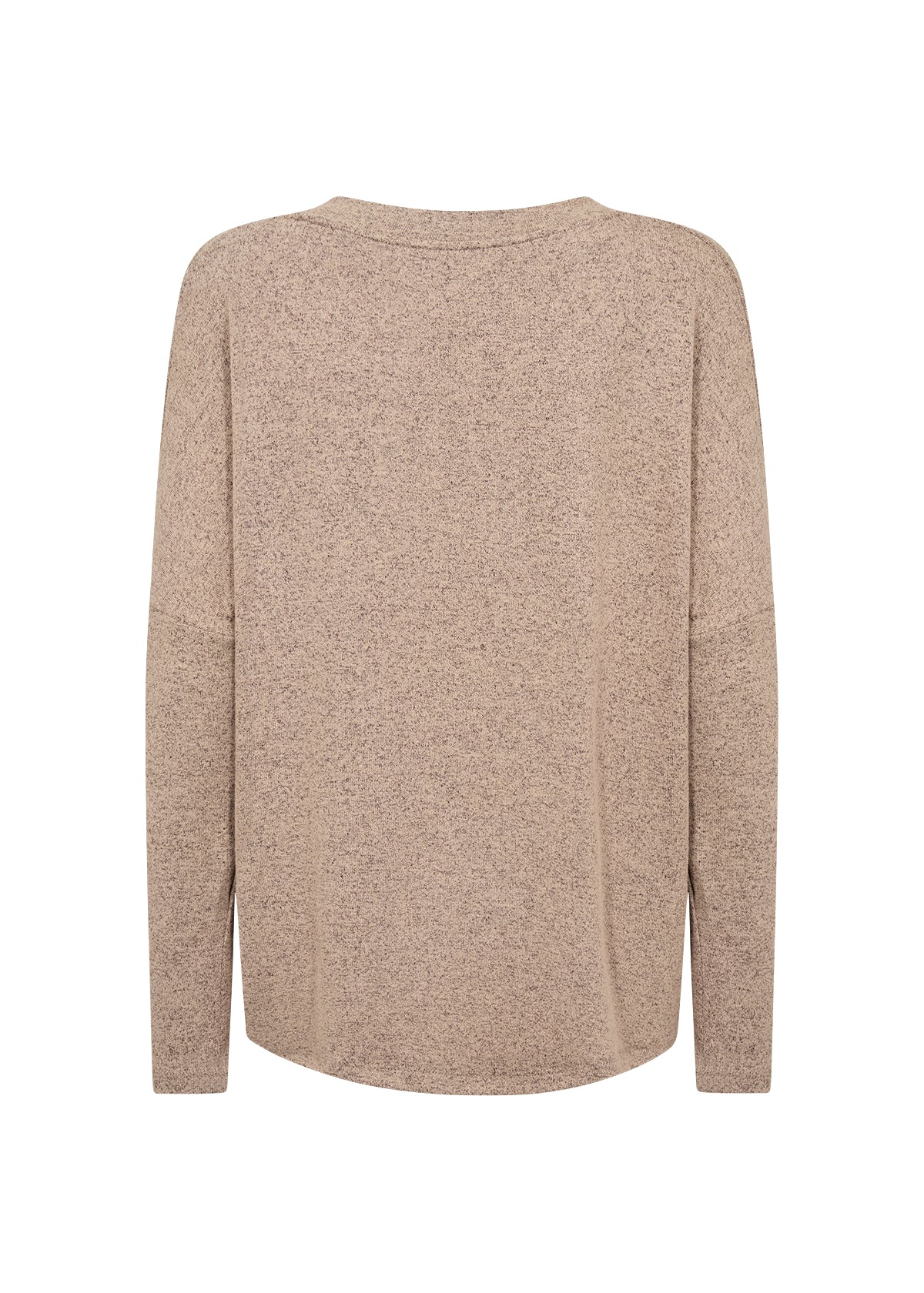 SC-Biara 90 V-neck long sleeve top - camel