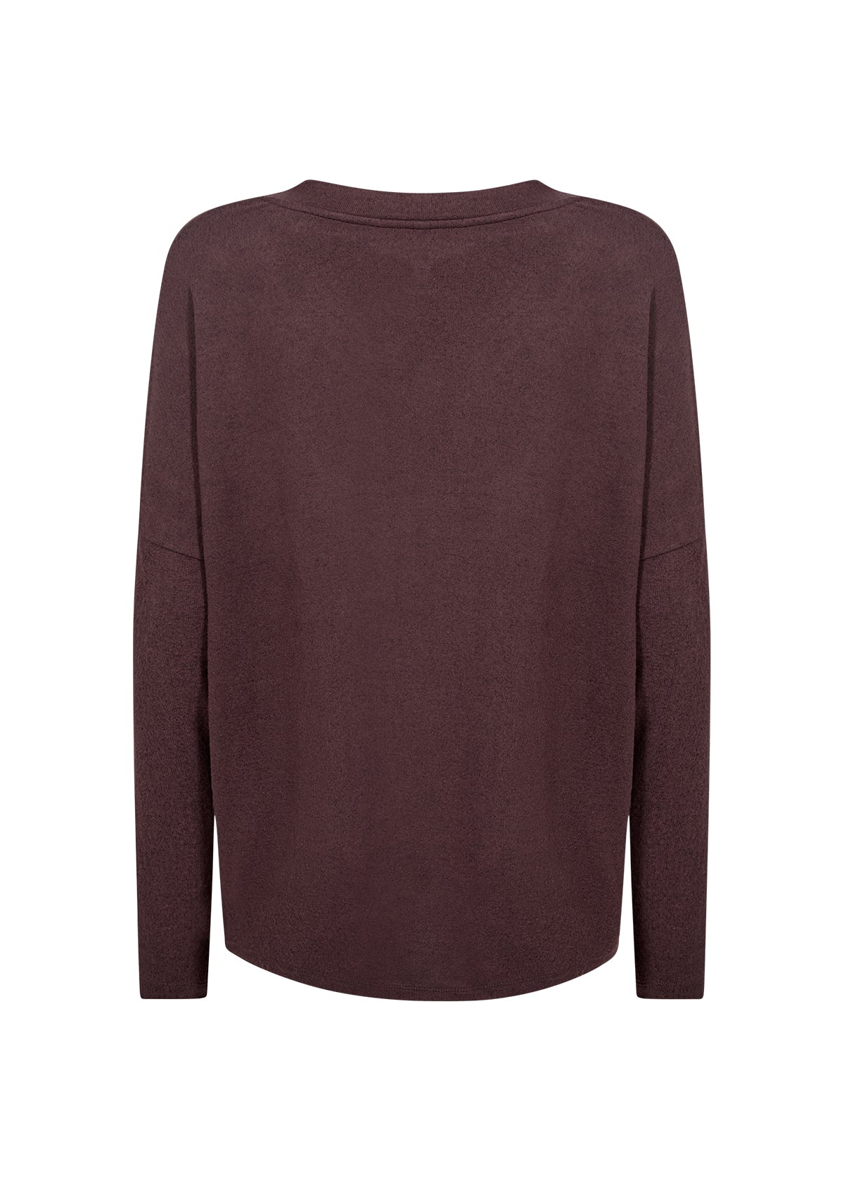 SC-Biara 90 V-neck long sleeve top - Choc