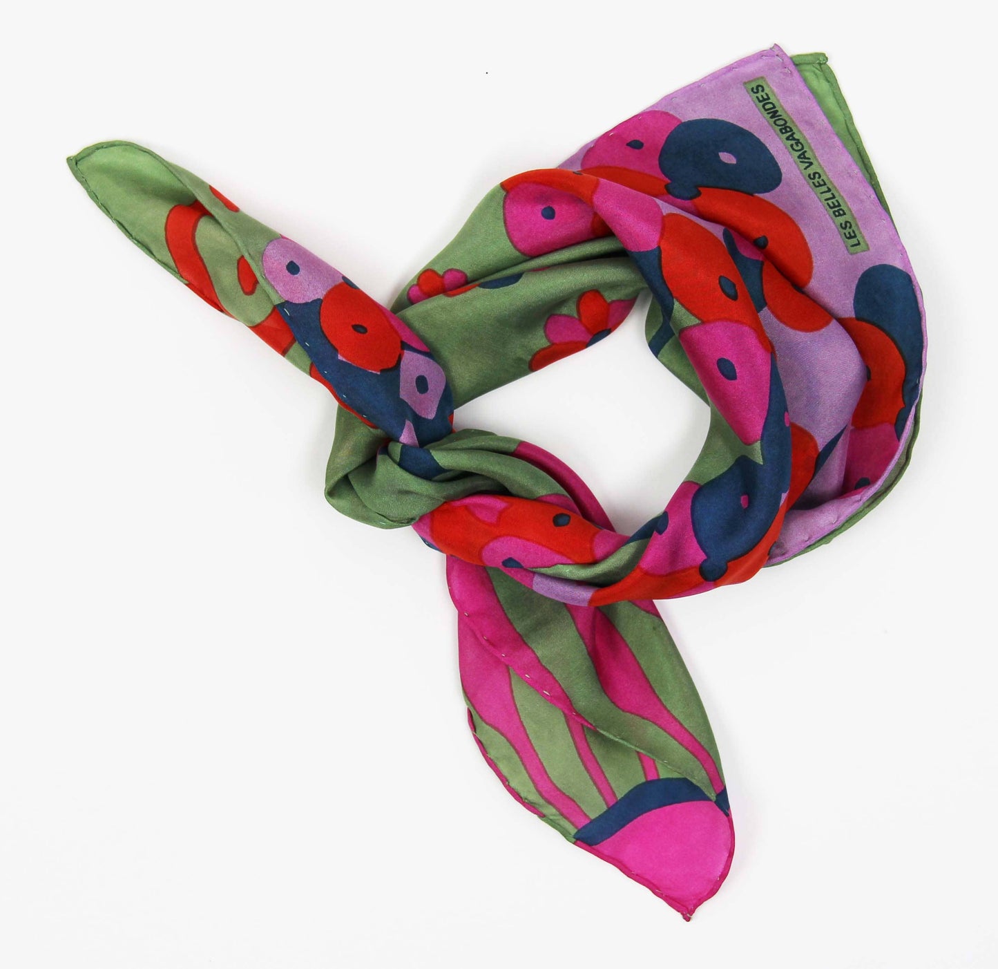 Green Sakura Silk Scarf