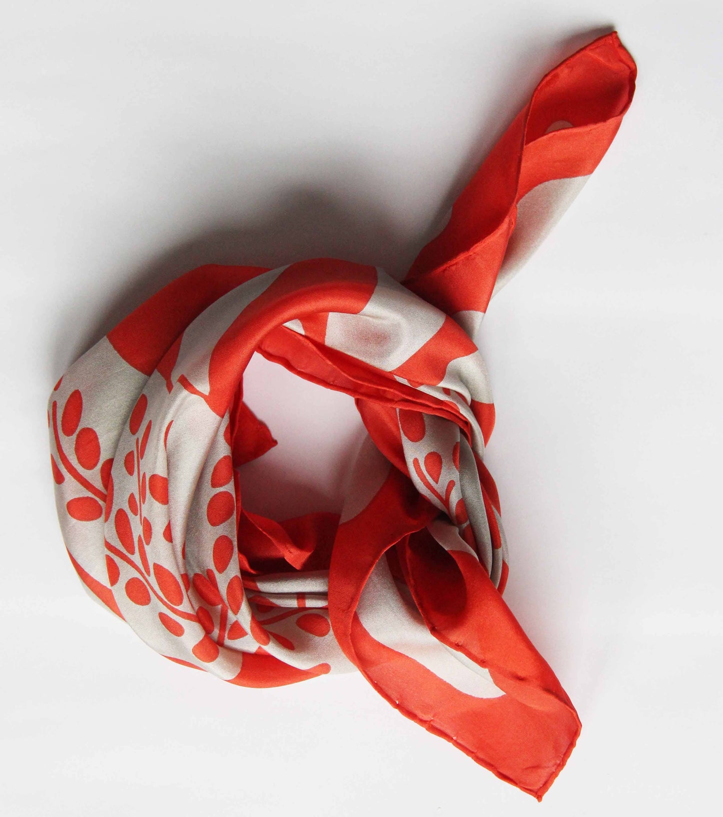 Peace and Love - Orange Silk Scarf