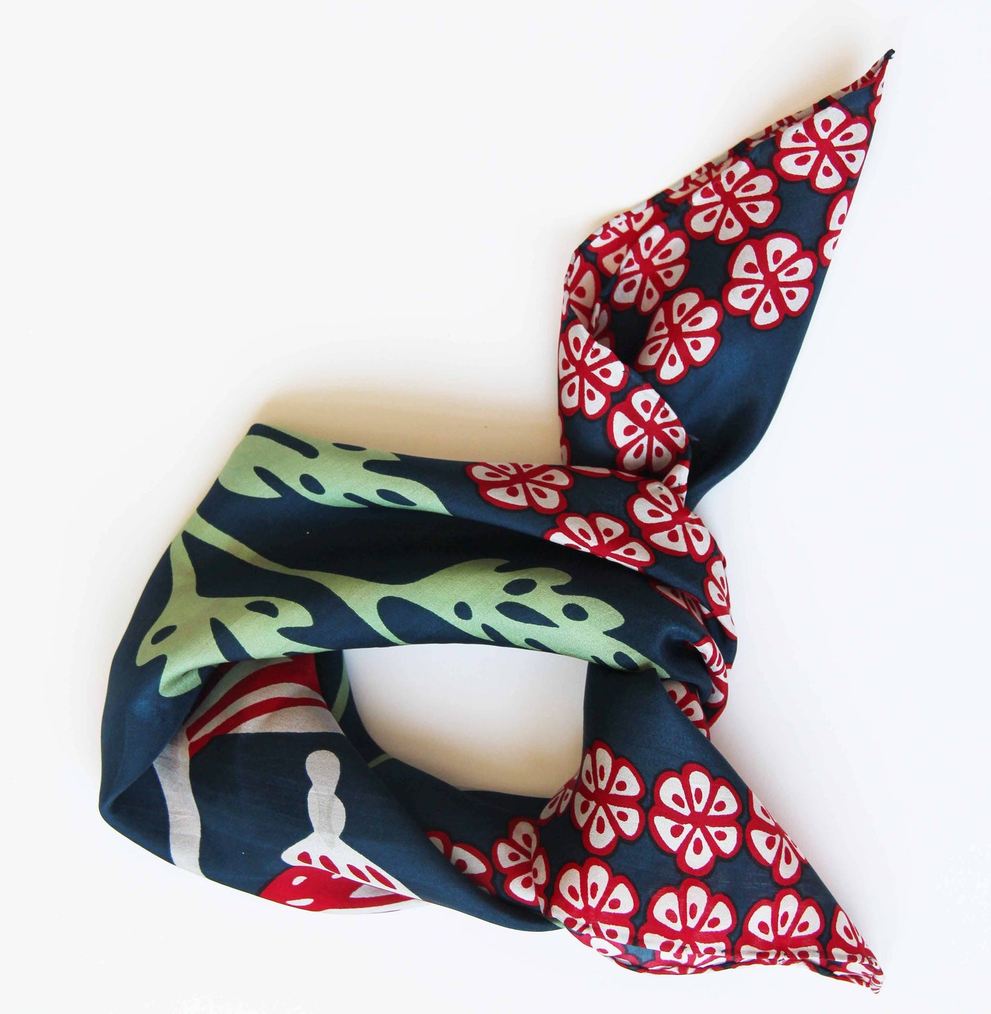 Alice Marine Silk Scarf