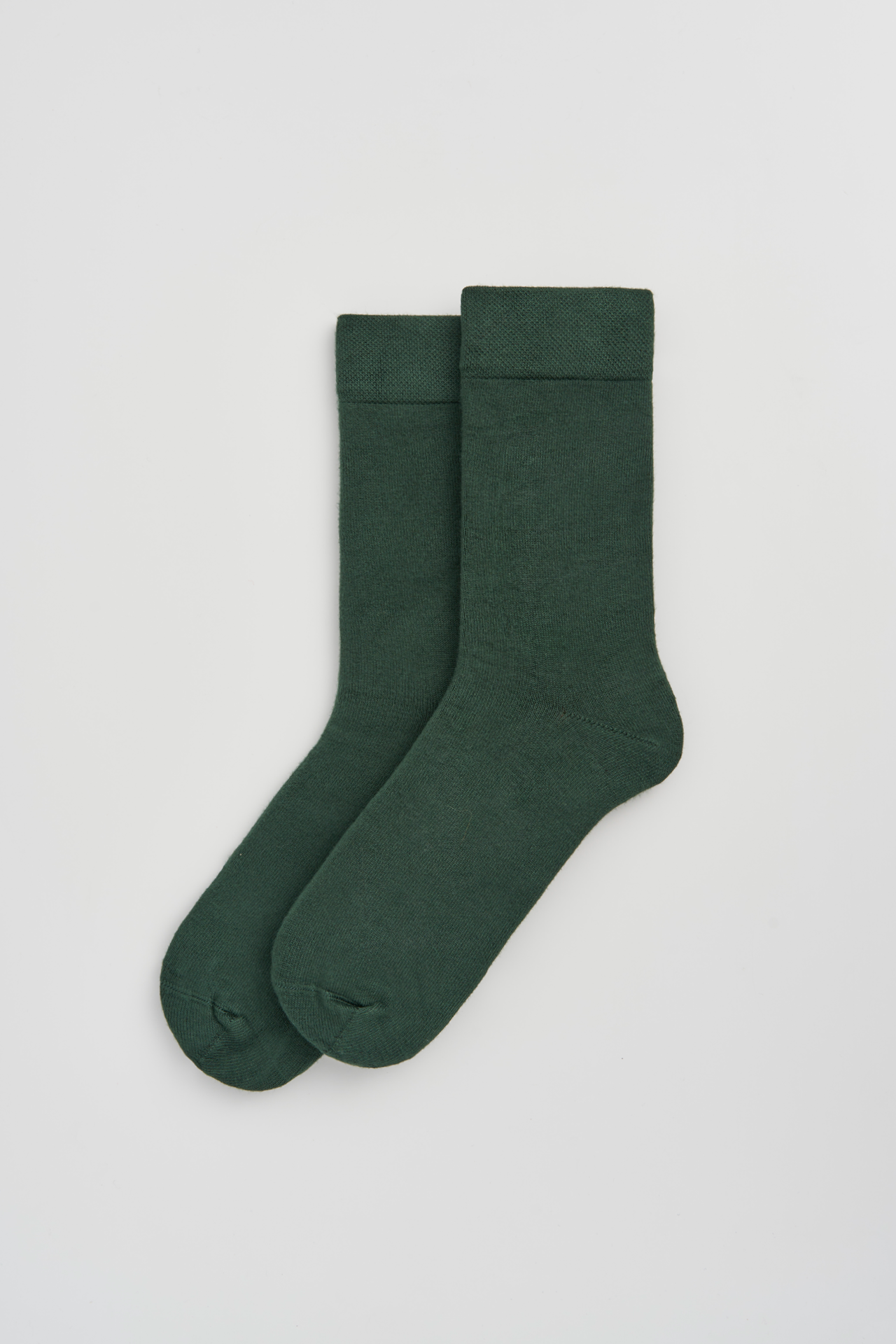 Forest Green Calf Length Bamboo Socks