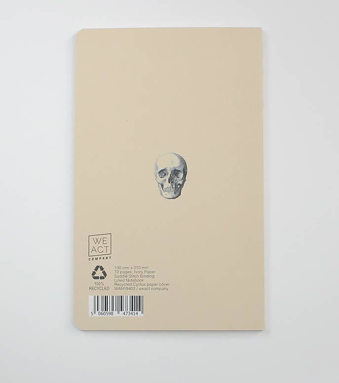 Arty Skull Notebook - Notepad - Journal