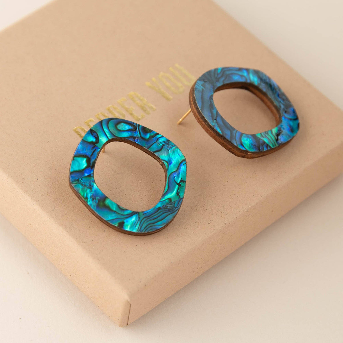 Rounded Form Stud Earrings - Large