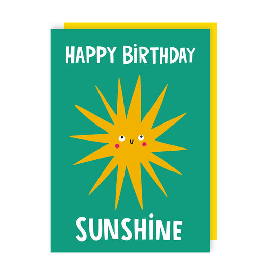 Cute Minimal Sunshine Birthday Card