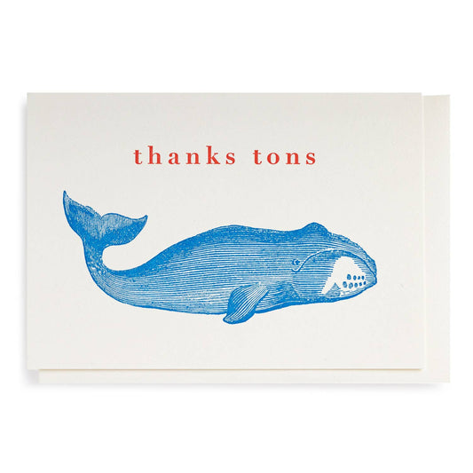 Thank You Whale | Single Notelet Card