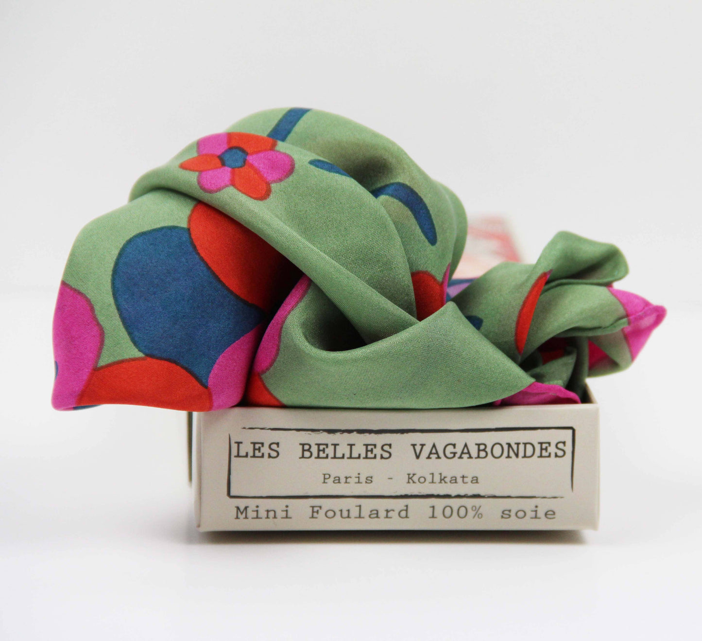 Green Sakura Silk Scarf