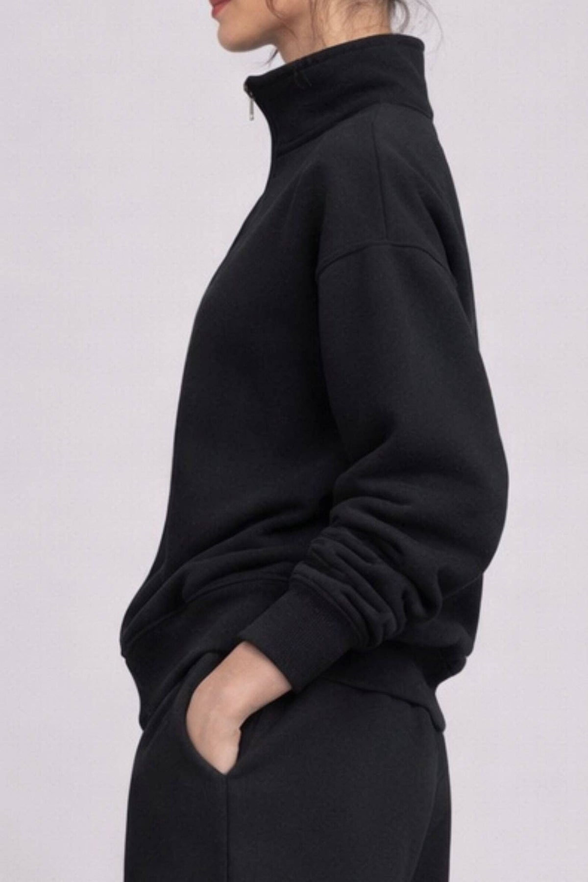Supersoft Half Zip Sweatshirt Black