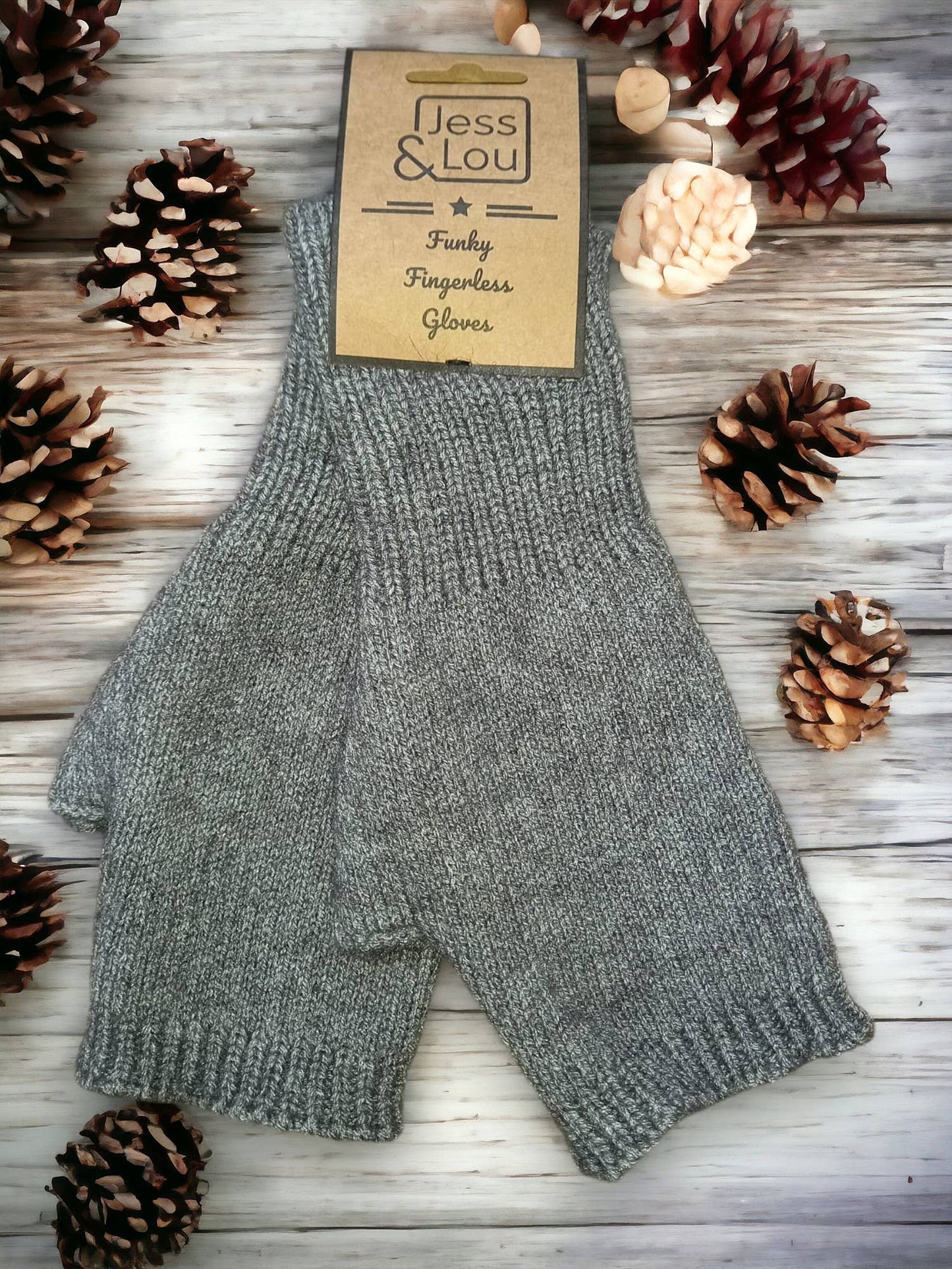 Warm & Classic: Plain Knit Fingerless Gloves