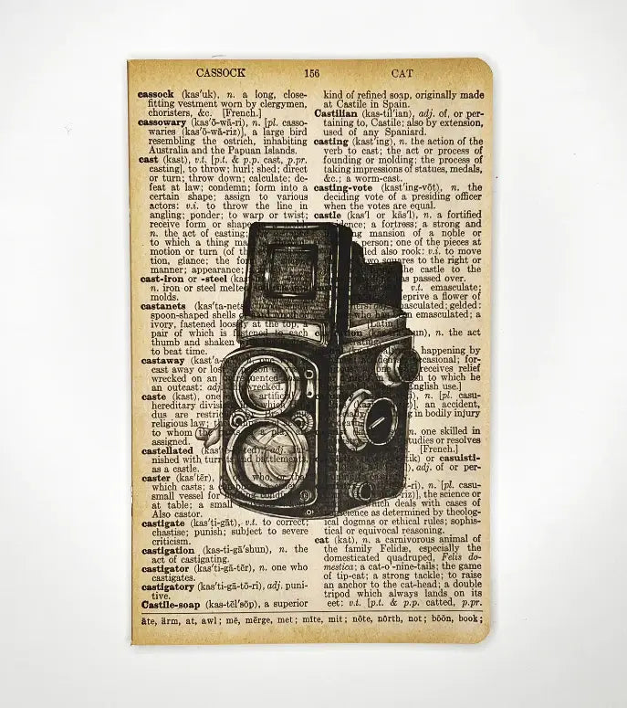 Vintage Camera Dictionary Art - Notebook - Journal