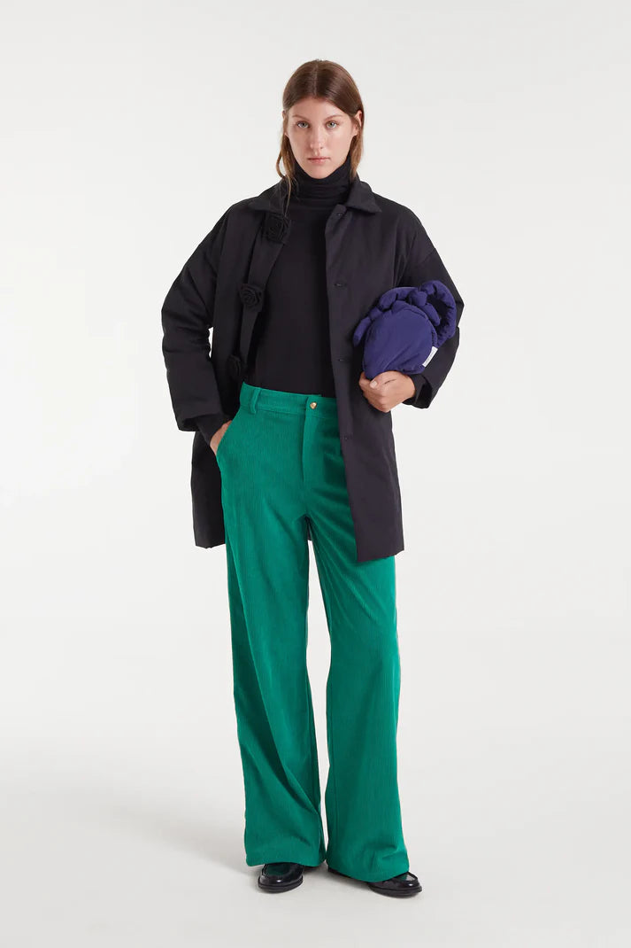 Corduroy Fabric Trousers - Green