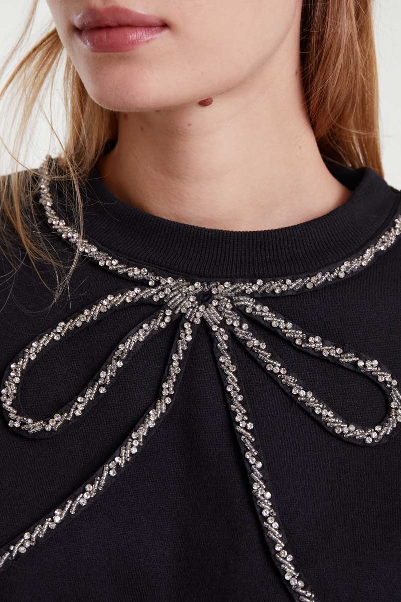 Bow Sweatshirt - Black
