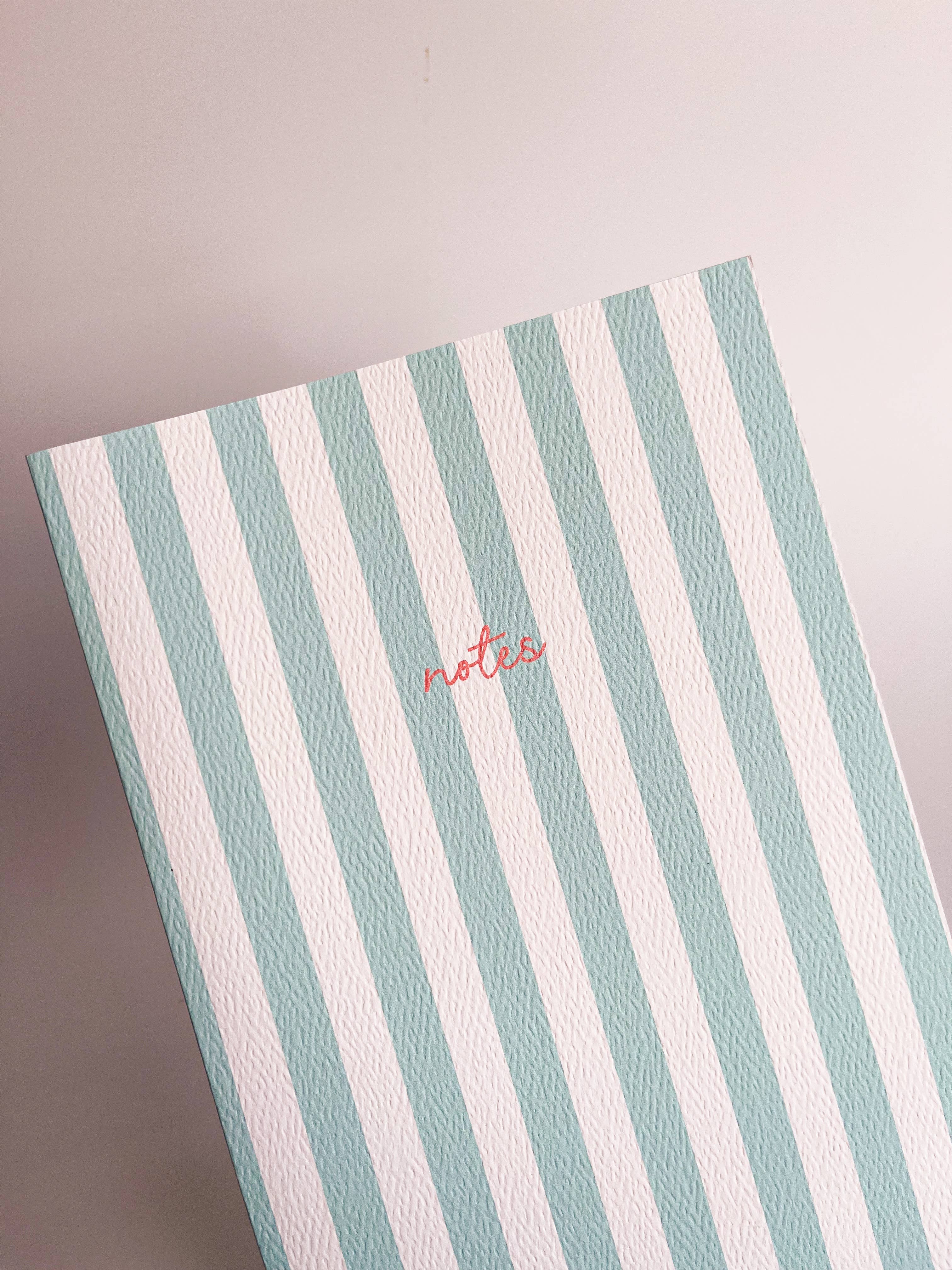 Striped Notebook with Contrast Color