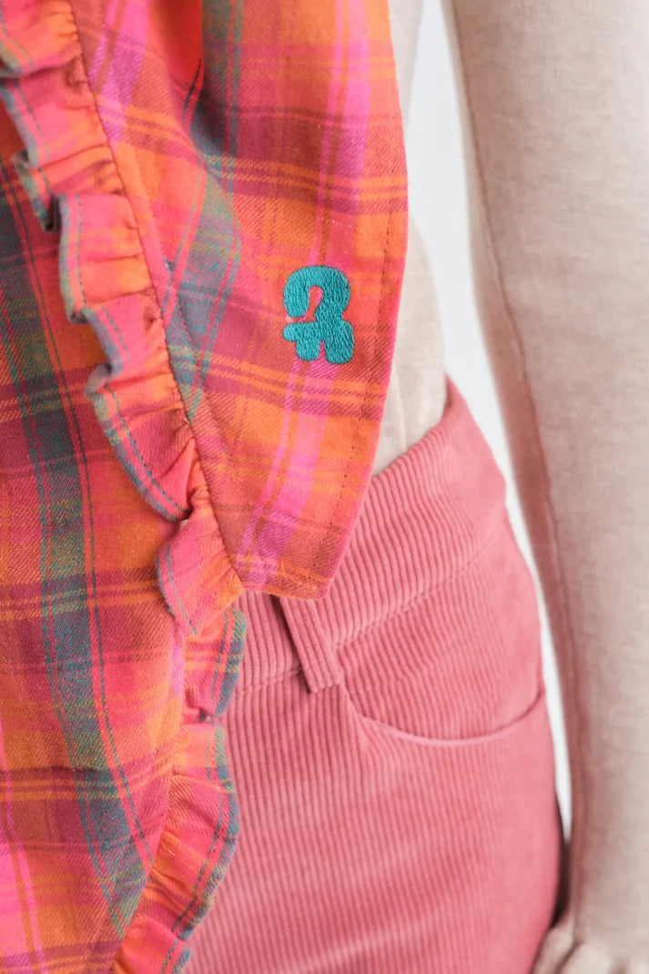 Pink Plaid Scarf